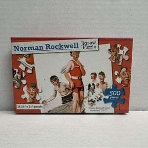 Norman Rockwell Jigsaw Puzzle 500 Pieces
Cousin Reginald Goes Swimming (1917)